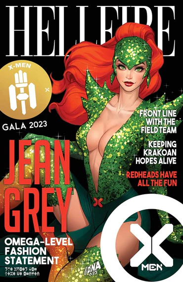 Jean Grey Hellfire Gala 2023 cover illustrated by David Nakayama